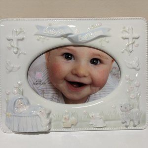 Russ Baby 4x6 Baptism Ceramic Picture Frame
